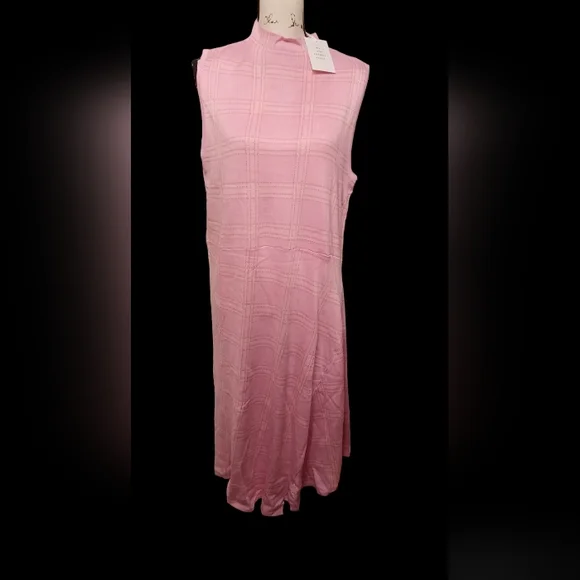 free assembly pink dress Free Assembly Women's V-Neck Dress with Flounce Sleeves, Size: Small, Pink
